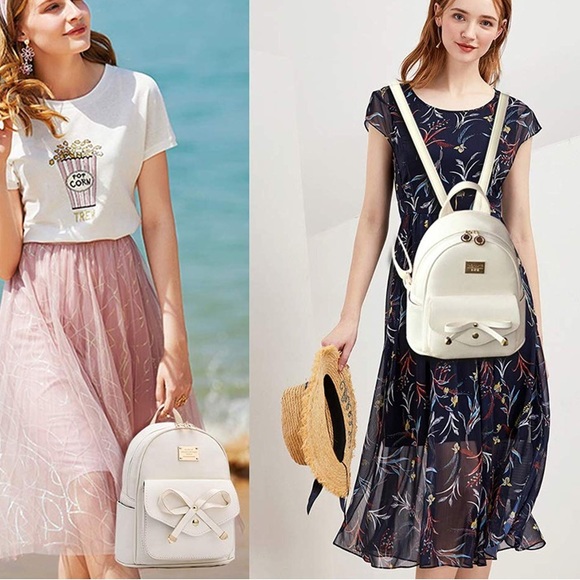 Mini Backpack Bowknot Leather-More Colors Avail. main image 9